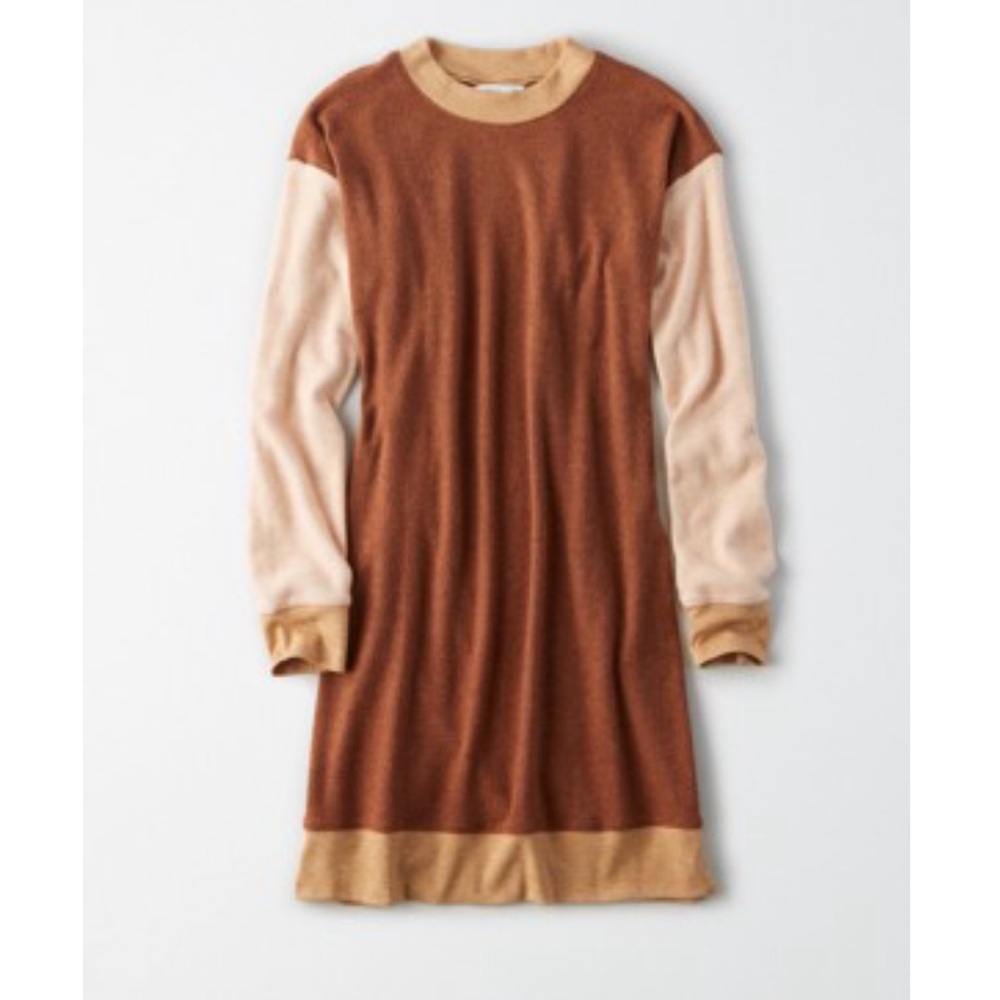 American Eagle Comfy Colorblock Sweater Dress 🍁🍂